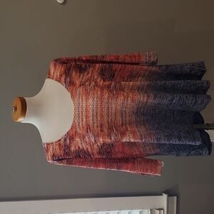 Colorful Blue and Orange/Red Patterned Tunic